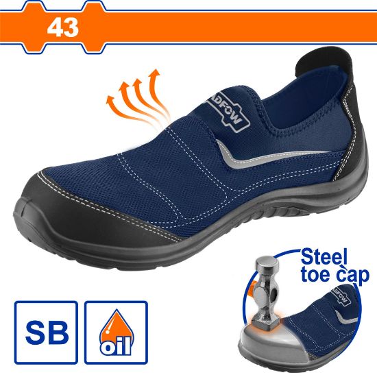 WADFOW Slip-On Safety Shoes Steel Toe SB Size 43 WSB1543