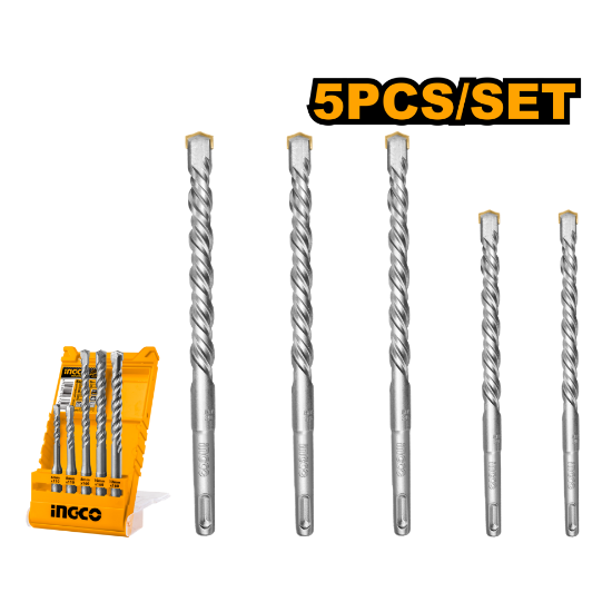 INGCO AKD2052 | طقم ريش SDS Plus 5 قطع