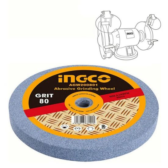 INGCO Bench Grinding Wheel 200x16x20mm P80 AGW200801
