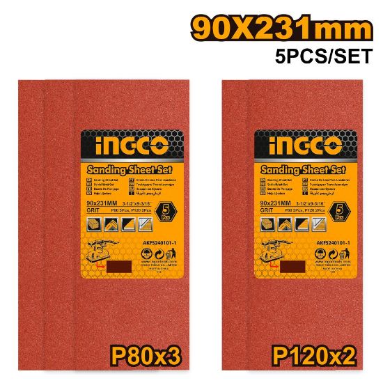 INGCO Sanding Sheet Set 5pcs 90x231mm for FS3208 AKFS240101-1