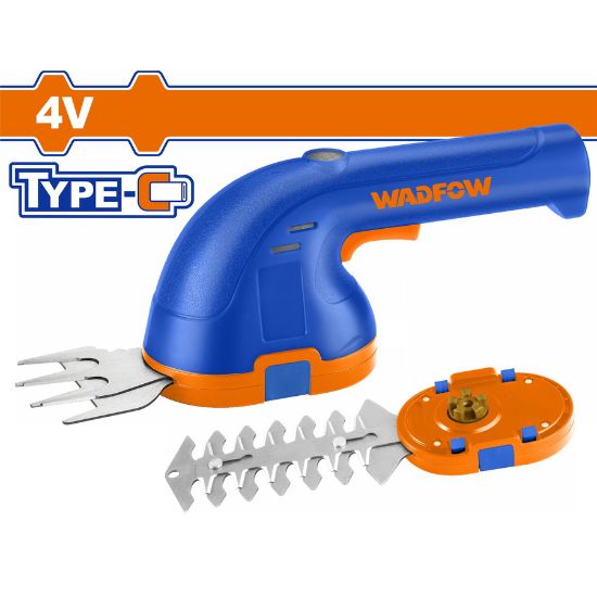 WADFOW Cordless Grass and Shrub Shears 4V with 2 Blades WJC1504