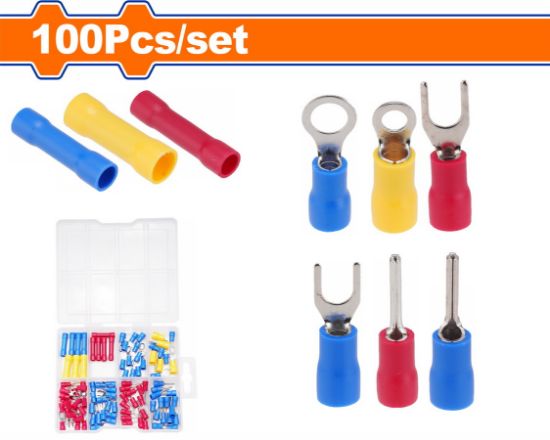 WADFOW Assorted Wire Crimp Terminal Box 100pcs WTT1B01