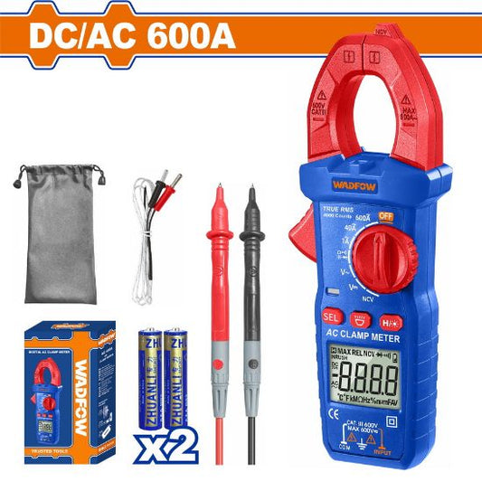 WADFOW Clamp Meter DC/AC 600A 6000 Counts WDM8602