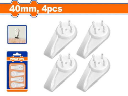 WADFOW Hard Wall Picture Hangers 40mm 4pcs WPHK1K02