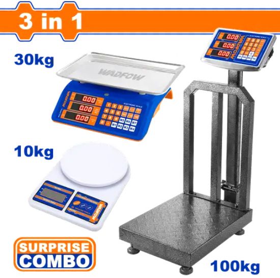 WADFOW Electronic Scale Set 3pcs 10kg 30kg 100kg WEC1533