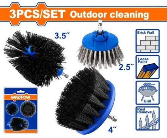 WADFOW Drill Brush Set for Outdoor Cleaning 3pcs WND5433