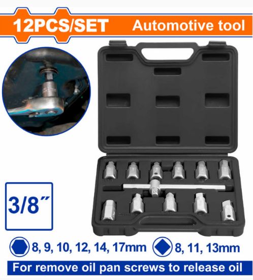 WADFOW Oil Drain Plug Socket Set 12pcs WST4D12