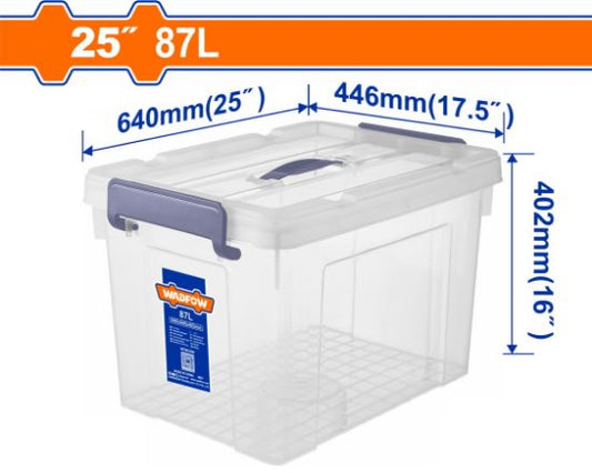 WADFOW Clear Storage Box 87L 25in WTB2390