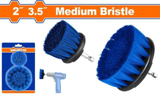 WADFOW Drill Brush Set Medium Bristle 2in and 3.5in 2pcs WND2401