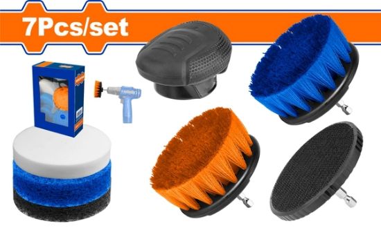 WADFOW Cleaning Brush Set 7pcs with Pad and Holder WND5402