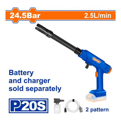 WADFOW Cordless Pressure Washer Slim Nozzle 20V 24.5 Bar (Tool Only) WQX1528