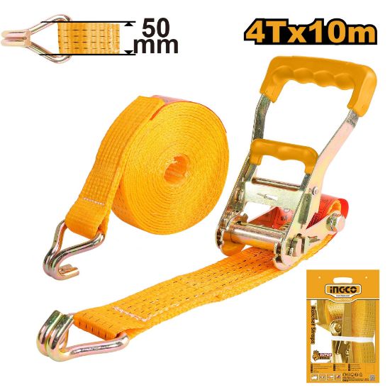 INGCO HRSP4101 Ratchet Tie Down Strap 4T 10m