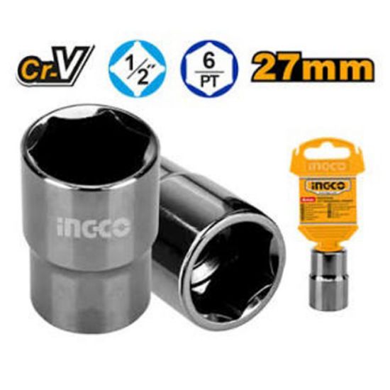 INGCO HHAST12271 Socket 1/2in Drive 6 Point 27mm Cr-V