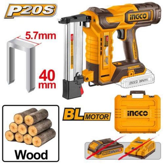 INGCO CCSNLI60086 | دباسة كباس بطارية 20 فولت بدون فرش
