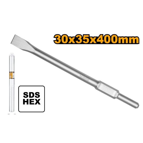 INGCO DBC03440012 Flat Chisel Hex 30x400x35mm