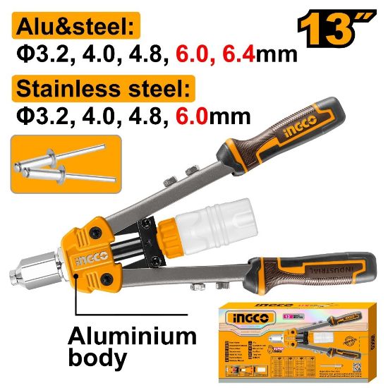INGCO HR131 Hand Riveter 13" 3.2-6.4mm