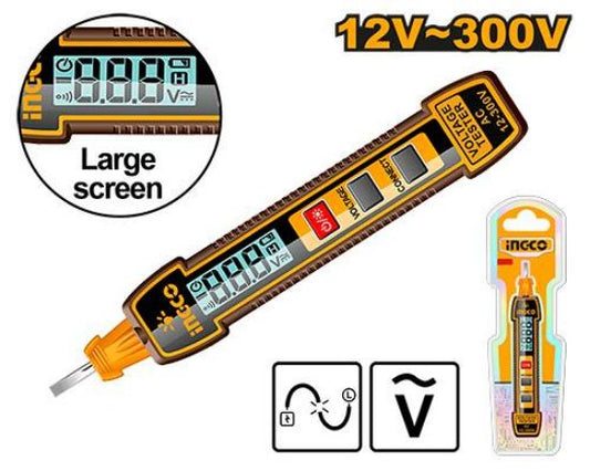 INGCO HSDT33001 Digital Voltage Tester Screwdriver AC 12-300V