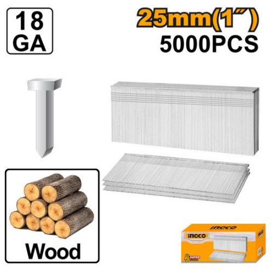 INGCO ANA18251 Brad Nails 18GA 25mm 5000pcs