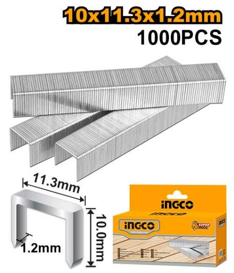 INGCO STS0210 Staples 1000Pcs 10x11.3x1.2mm U-Type