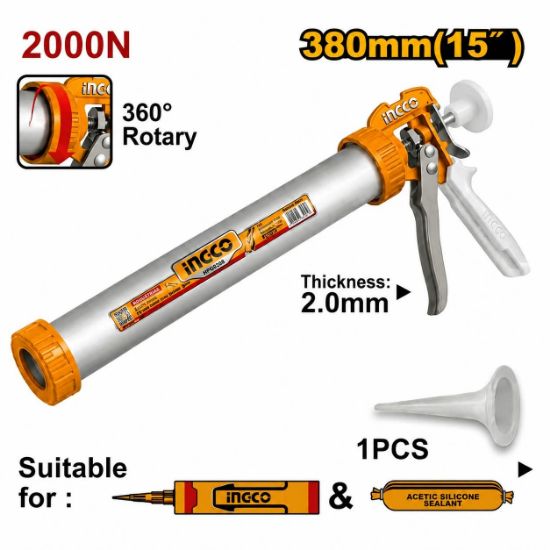 INGCO HCG8815 Aluminium Caulking Gun 380mm