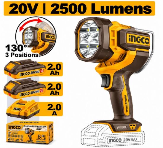 INGCO CWLI20887 Cordless LED Work Light 20V