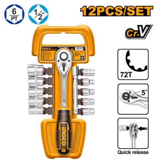 INGCO HKTS12122 1/2in Socket Set 12pcs