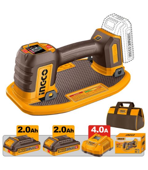 INGCO CSCLI20305 cordless vacuum suction lifter 20V 170kg