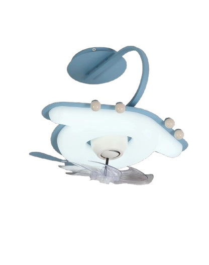 AUR-KID-665BL Blue Airplane-Shaped Ceiling Light Fan