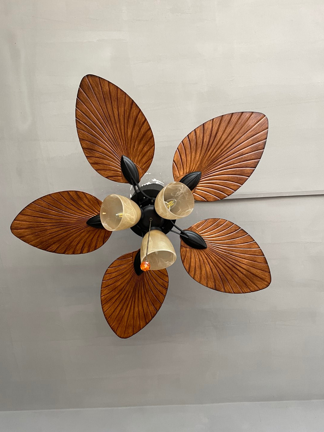 GS4008 52-Inch Tropical Palm Leaf Ceiling Fan with Light