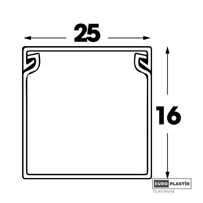 Adhesive PVC Trunking 25×16 – Euro Plastik