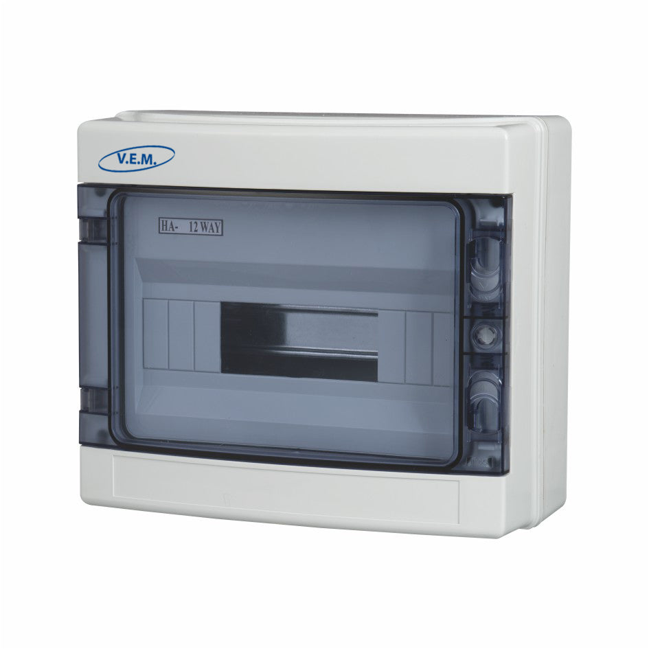 V.E.M. Plastic Distribution Panel 18 Ways IP65 410×255×140 mm