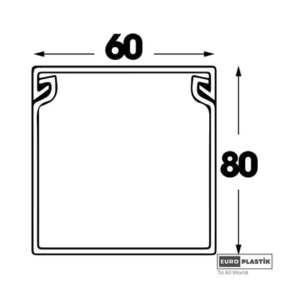 Slotted Cable Trunking 60×80 – Euro Plastik