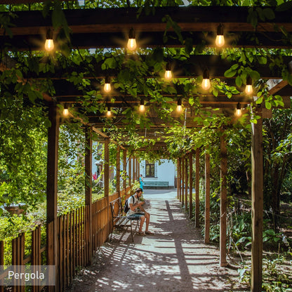 Aura Outdoor Festoon String Lights - 5 Meters, 10 LED Bulbs (3000K Warm White) Aura Lighting