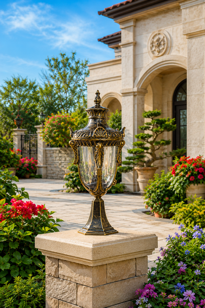 Aura Outdoor Fence Lamp AUR-ODL-9133F-AB Aura Lighting