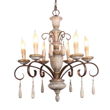 AUR-PEND-SY88121-6 Vintage-Inspired 6-Light Chandelier