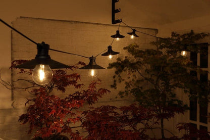 Gemini said Aura Outdoor Festoon String Lights - 5 Meters, 10 LED Bulbs (3000K Warm White) with Decorative Hats Aura Lighting