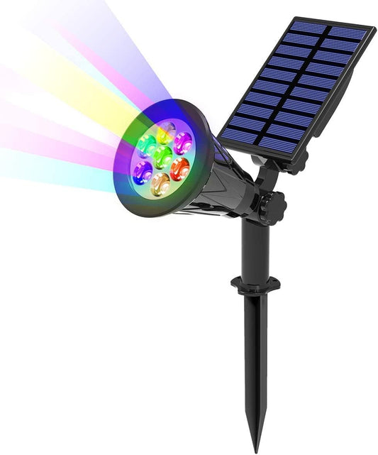 Solar Garden Lights 9 Watts LED RGB - Warm White - Daylight - Outdoor Waterproof Auto ON/Off Solar Garden Lights Adjustable