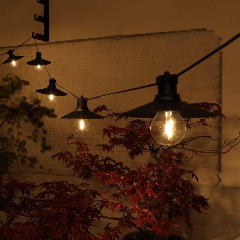 Gemini said Aura Outdoor Festoon String Lights - 5 Meters, 10 LED Bulbs (3000K Warm White) with Decorative Hats Aura Lighting