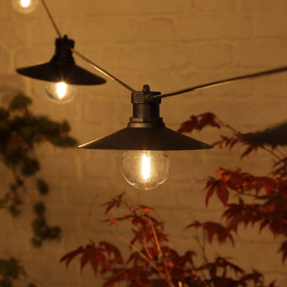 Gemini said Aura Outdoor Festoon String Lights - 5 Meters, 10 LED Bulbs (3000K Warm White) with Decorative Hats Aura Lighting