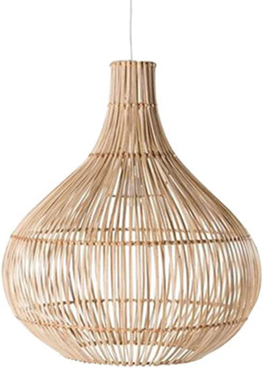 AURA Woven Rattan Teardrop Pendant Light - 50cm Aura Lighting