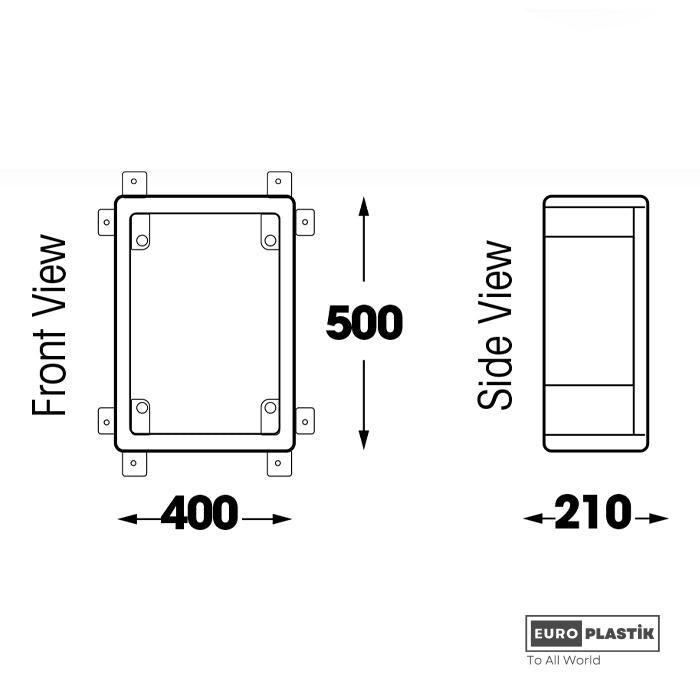 ABS Board 400×500×180 – Euro Plastik