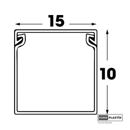 Adhesive PVC Trunking 15×10 – Euro Plastik