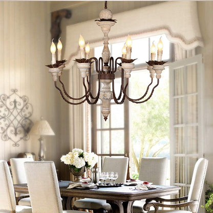 AUR-PEND-SY88034-6 Rustic Farmhouse 6-Light Chandelier