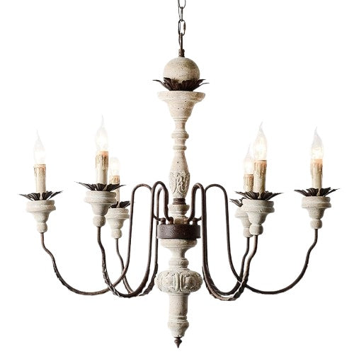 AUR-PEND-SY88034-6 Rustic Farmhouse 6-Light Chandelier