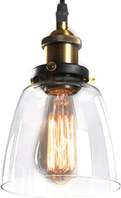 AUR-PEND-6058-1-YH Vintage-Inspired Glass Pendant Light