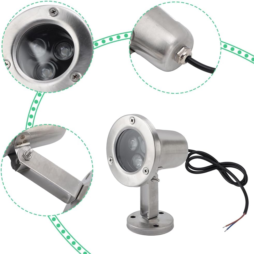 AURA Pond Light – Stainless Steel 12V LED (3W) - Azar Group