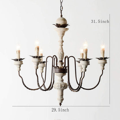 AUR-PEND-SY88034-6 Rustic Farmhouse 6-Light Chandelier