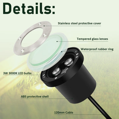 AURA Underground Spot Light – LED (3W, Warm White 3000K) - Azar Group