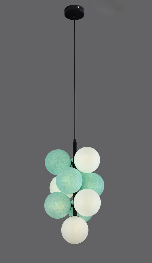 AUR-L1197-10-WH Organic-Inspired Pendant Light with Fabric Shades