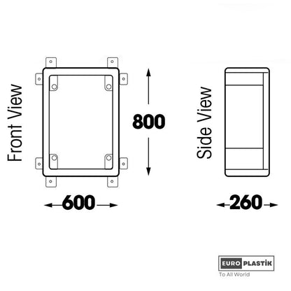 PC Board 600x800x260 dimensions